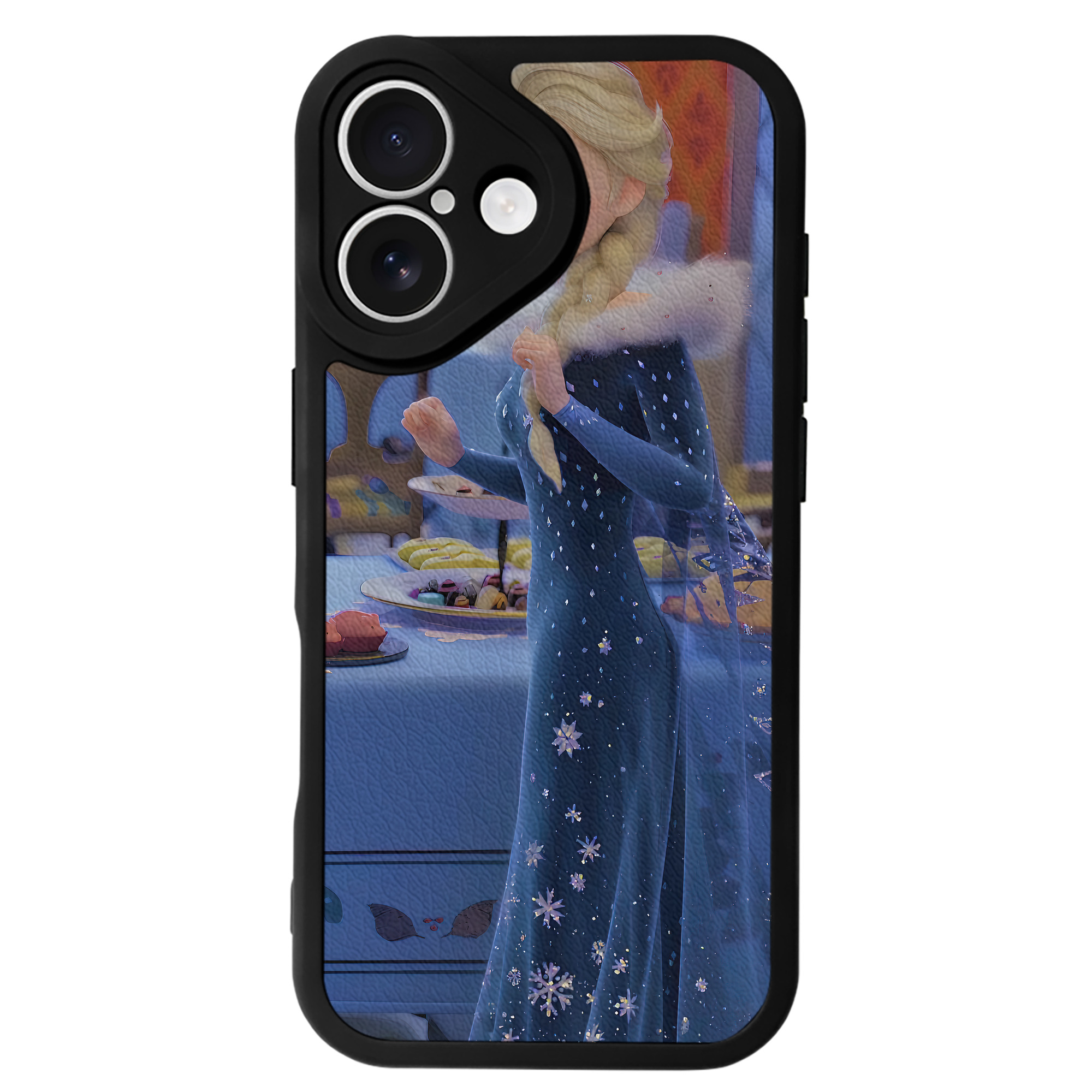 （画像用） アナと雪の女王 アンナ エルサ Frozen Anna Elsa 【iPhone 16シリーズ対応】シリコンスマホケース（レザー調） 材質：シリコン